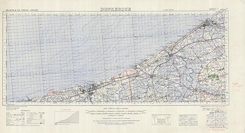 GSGS 4336 1:100,000 Dunkerque Sheet 1
