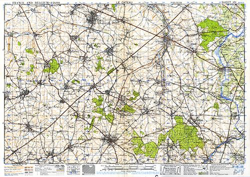 GSGS 4040 1:50,000 Le Cateau Sheet 101