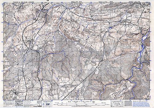 GSGS 4041 1:25,000 Wellin SW Sheet 105 SW
