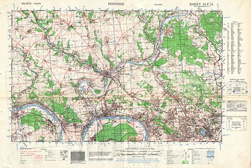 GSGS 4250 1:50,000 Pontoise Sheet 10F3