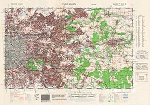 GSGS 4250 1:50,000 Paris (East) Sheet 10F6