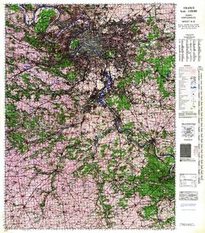 GSGS 4249 1:100,000 Paris Fontainblue 10G
