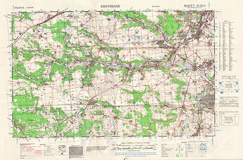 GSGS 4250 1:50,000 Chevreuse Sheet 10G1