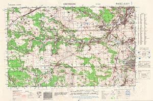 GSGS 4250 1:50,000 Chevreuse Sheet 10G1
