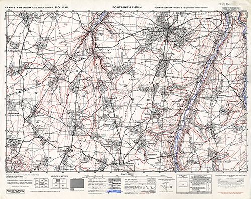 GSGS 4041 1:25,000 Fontaine Le Dun Sheet 110 NW AMS Version