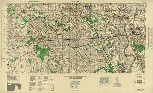 GSGS 4427 1:25,000 Gennep Sheet 12 SW