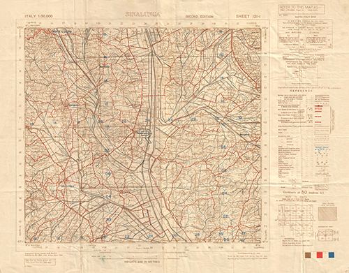 GSGS 4229 1:50,000 Sinalunga Sheet 121 I