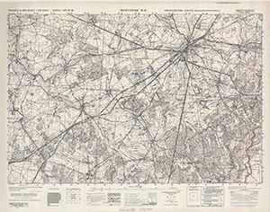 GSGS 4041 1:25,000 Bastogne NE Sheet 121 NE AMS Version