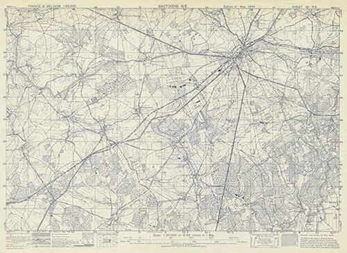 GSGS 4041 1:25,000 Bastogne NE Sheet 121 NE