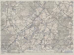 GSGS 4041 1:25,000 Bastogne NW Sheet 121 NW