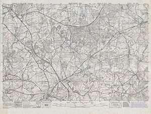 GSGS 4041 1:25,000 Bastogne SW Sheet 121 SW