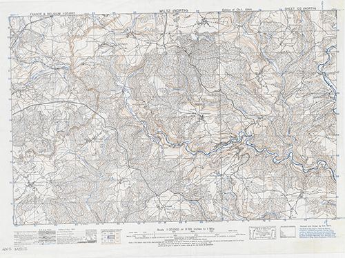 GSGS 4041 1:25,000 Wiltz (North) Sheet 122 N AMS Version