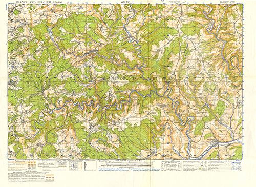 GSGS 4040 1:50,000 Wiltz Sheet 122