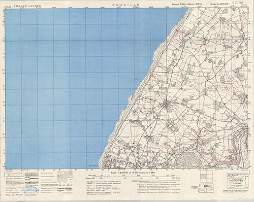 GSGS 4041 1:25,000 Cauville Sheet 123 NW