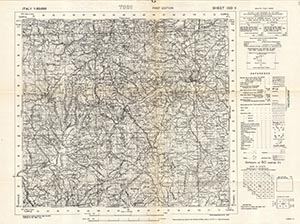 GSGS 4229 1:50,000 Todi Sheet 130 II