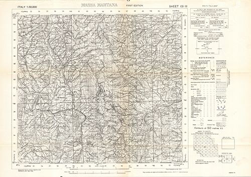 GSGS 4229 1:50,000 Massa Martana Sheet 131 III