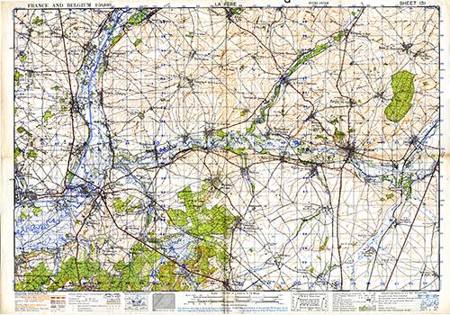 GSGS 4040 1:50,000 La Fere Sheet 131