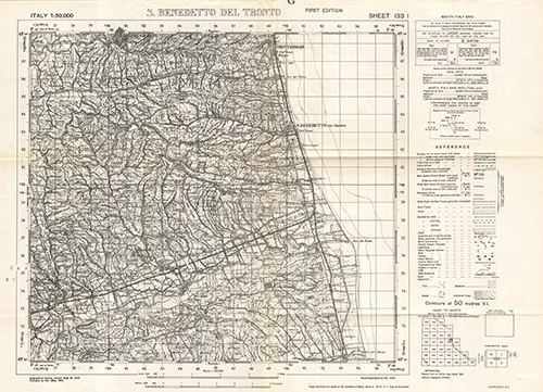 GSGS 4229 1:50,000 S Benedetto del Tronto Sheet 133 I