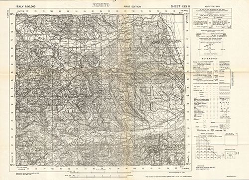 GSGS 4229 1:50,000 Nereto Sheet 133 II