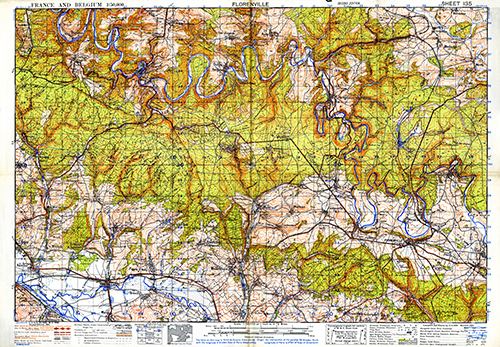 GSGS 4040 1:50,000 Florenville Sheet 135