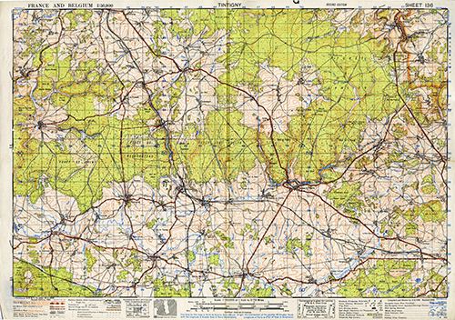 GSGS 4040 1:50,000 Tintigny Sheet 136