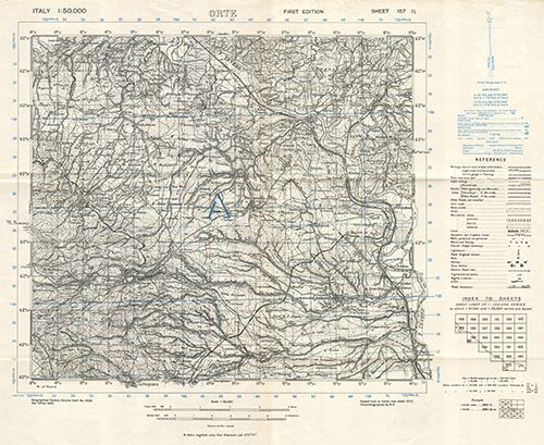 GSGS 4229 1:50,000 Orte Sheet 137 II