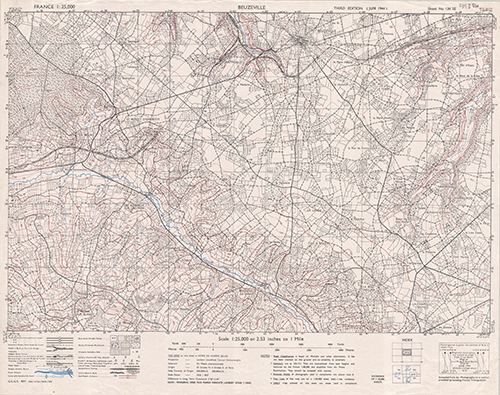 GSGS 4041 1:25,000 Beuzeville Sheet 138 SE