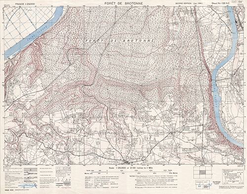 GSGS 4041 1:25,000 Foret de Brotonne Sheet 139 NE