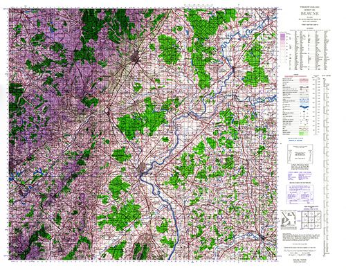 GSGS 4249 1:100,000 Beaune Sheet 13K