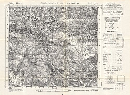 GSGS 4229 1:50,000 Gran Sasso D Italia Sheet 140 III