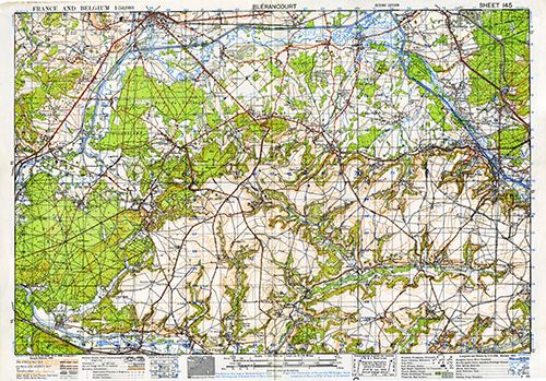 GSGS 4040 1:50,000 Bierancourt Sheet 145