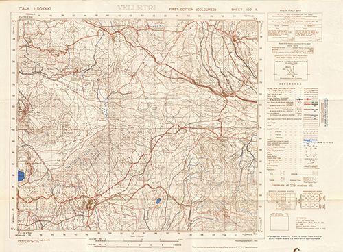 GSGS 4229 1:50,000 Velletri Sheet 150 II