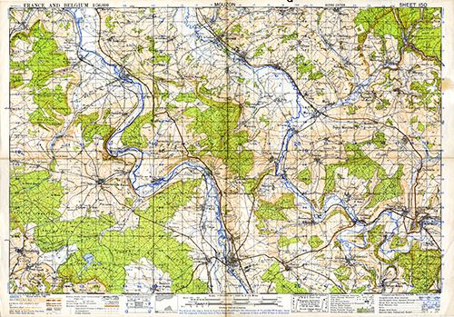 GSGS 4040 1:50,000 Mouzon Sheet 150