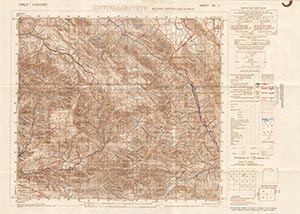 GSGS 4229 1:50,000 Civitellaroveto Sheet 151 I