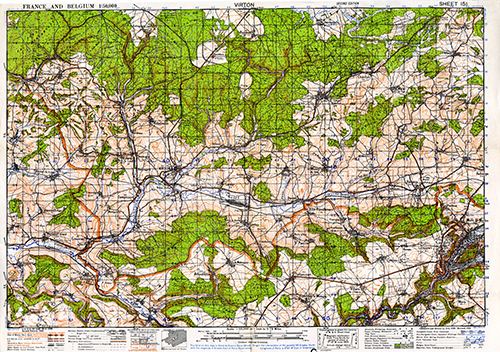 GSGS 4040 1:50,000 Virton Sheet 151