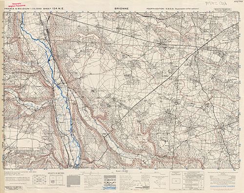 GSGS 4041 1:25,000 Brionne Sheet 154 NE AMS Version