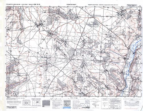 GSGS 4041 1:25,000 Fontenay Sheet 156 SE AMS Version