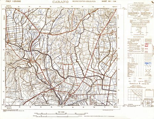 GSGS 4228 1:25,000 Carano Sheet 158 I SW