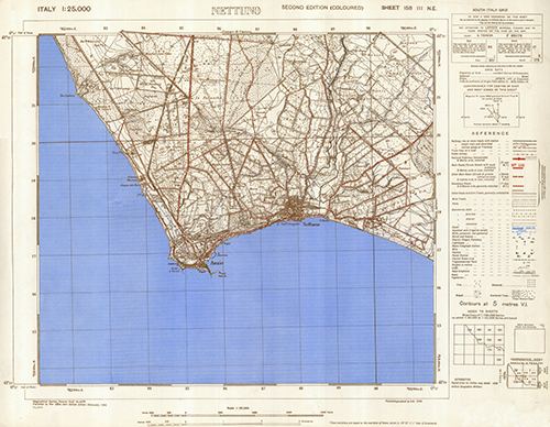 GSGS 4228 1:25,000 Nettuno Sheet 158 III NE