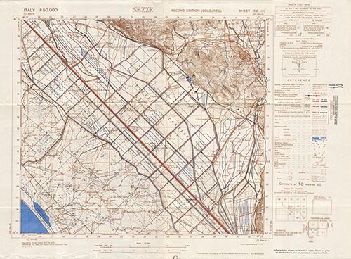 GSGS 4229 1:50,000 Sezze Sheet 159 III