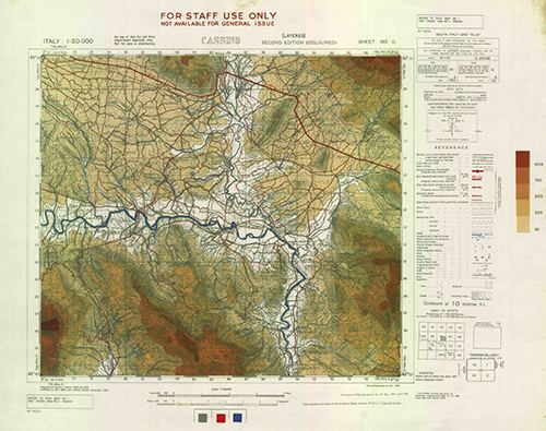 GSGS 4229 1:50,000 Cassino v2 Sheet 160 II