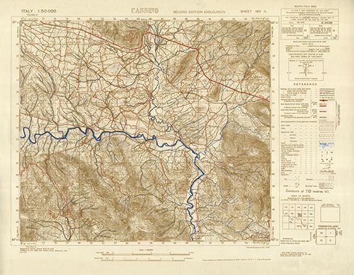 GSGS 4229 1:50,000 Cassino Sheet 160 II