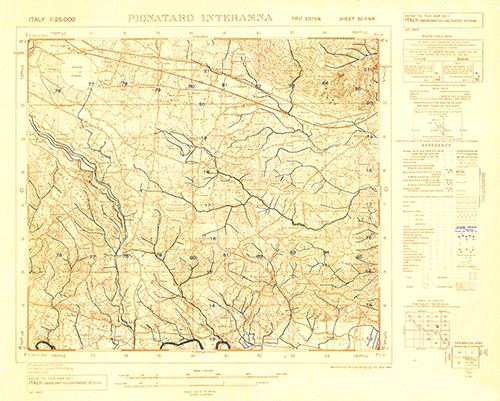 GSGS 4228 1:25,000 Pignataro Interamna v3 Sheet 160 II NW