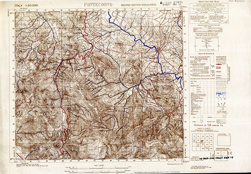 GSGS 4229 1:50,000 Pontecorvo Sheet 160 III