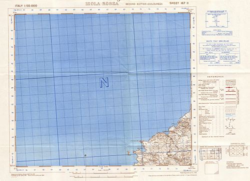 GSGS 4229 1:50,000 Isola Rossa Sheet 167 II