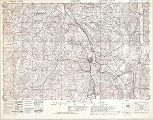 GSGS 4041 1:25,000 Vimoutiers Sheet 168 SW