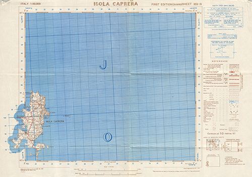 GSGS 4229 1:50,000 Isola Caprera Sheet 169 IV