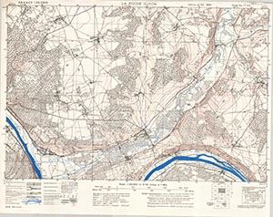GSGS 4041 1:25,000 La Roche Guyon Sheet 171 NE