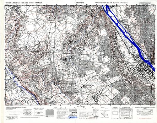 GSGS 4041 1:25,000 Vernon Sheet 171 NW AMS Version