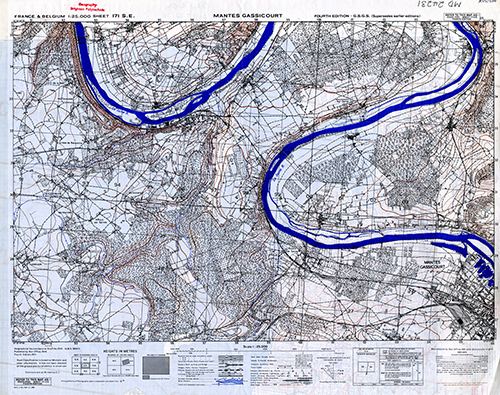 GSGS 4041 1:25,000 Mantes Gassicourt 171 SE AMS Version